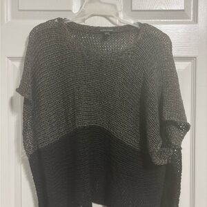Eileen Fisher Women's Charcoal and Black Knit Sweater